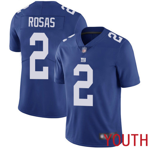 Youth New York Giants 2 Aldrick Rosas Royal Blue Team Color Vapor Untouchable Limited Player Football NFL Jersey